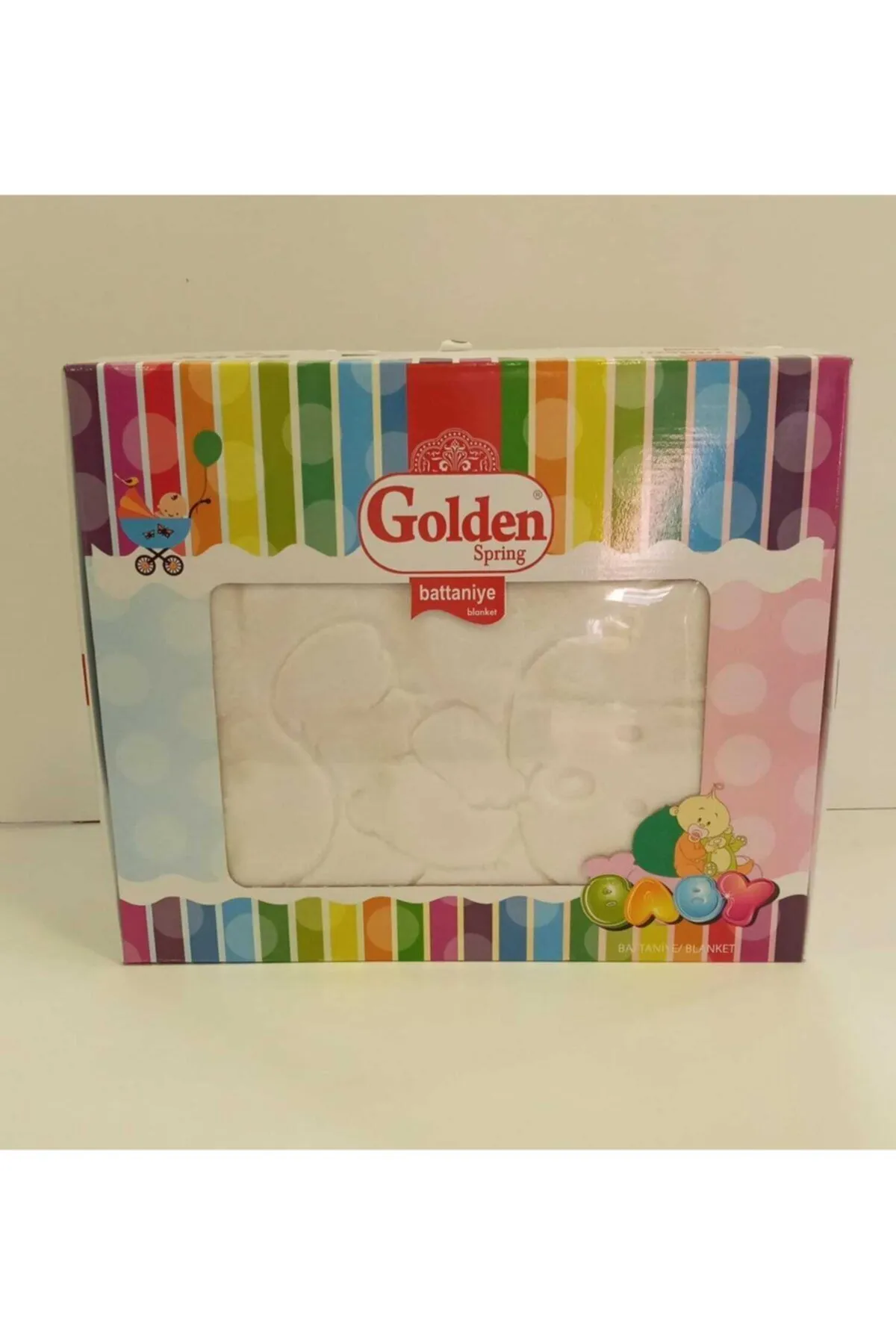 Golden Kabartmalı Peluş Bebek Battaniye 100x120 cm