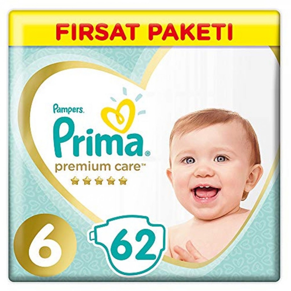 Prima Premium Care Bebek Bezi 6 Beden Extra Large 62li Süper Fırsat Paketi