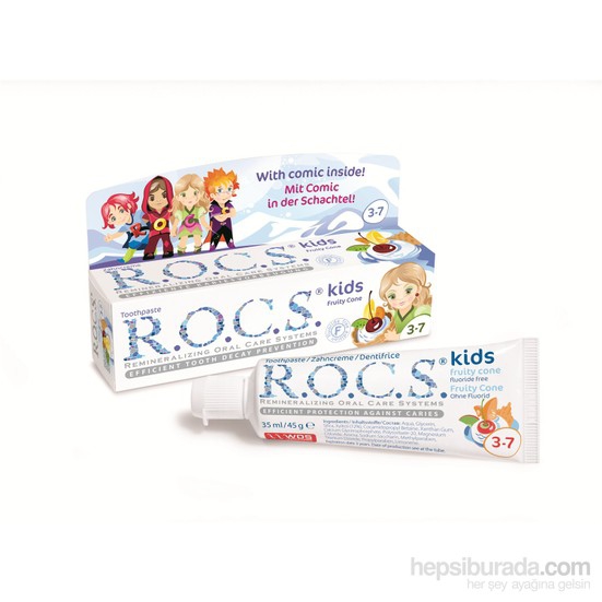 Rocs Kids 3-7 Floridsiz Diş Macunu - Meyve Külahı