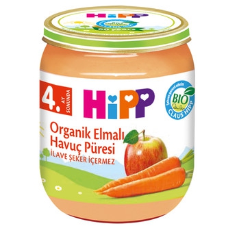 Hipp Organik Elmalı Havuç Püresi 125 gr 4m+