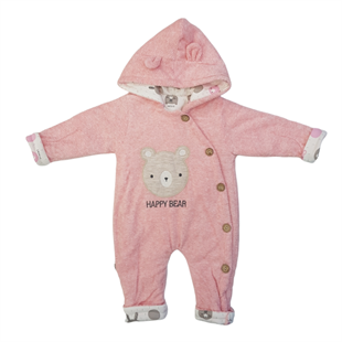  Puan Baby 6300 Kız Bebek Kulaklı Happy Bear Kışlık Tulum