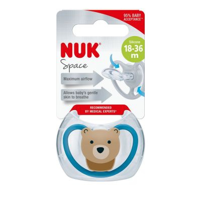 Nuk Space Silikon Emzik (18-36 Ay) (Tekli Kutu)