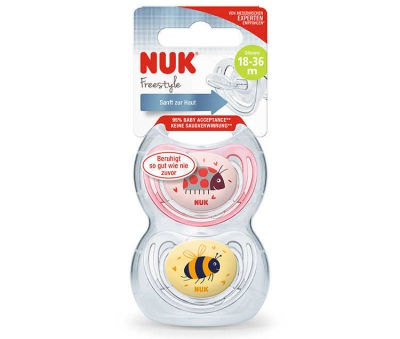 Nuk Freestyle Silikon Emzik (18-36 Ay) (2 Adet, Kutulu)