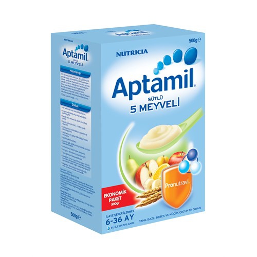 Aptamil Sütlü 5 Meyveli Ekonomik Paket 500 gr Kaşık Maması 6m+