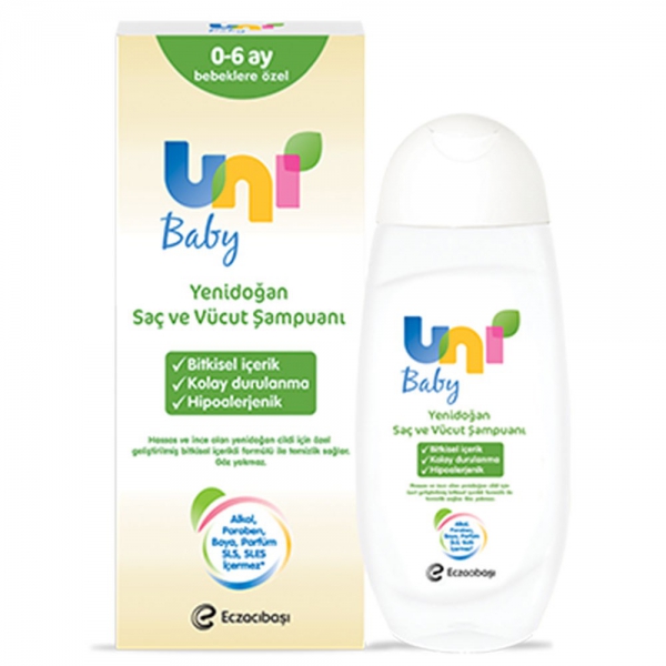 Uni Baby Yenidoğan Saç ve Vücut Şampuanı 200 ml