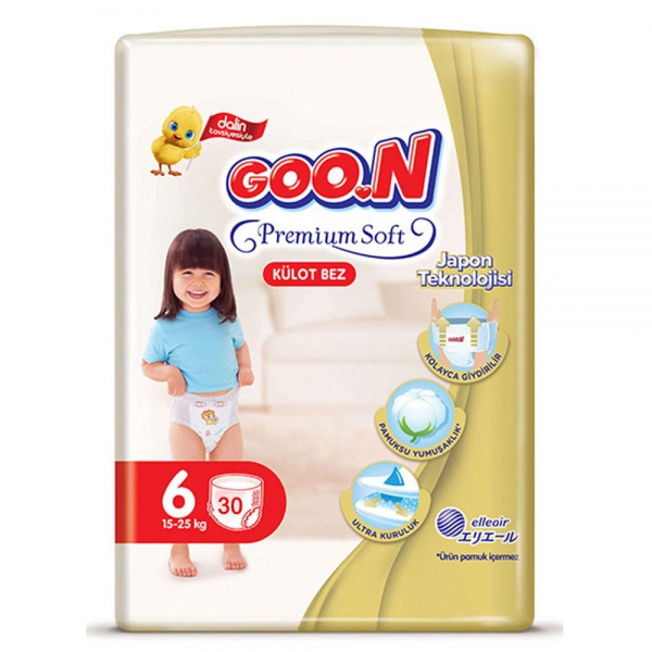 Goon Premium Külot Bebek Bezi 6 Beden 15-25 Kg 30lu Jumbo Paket