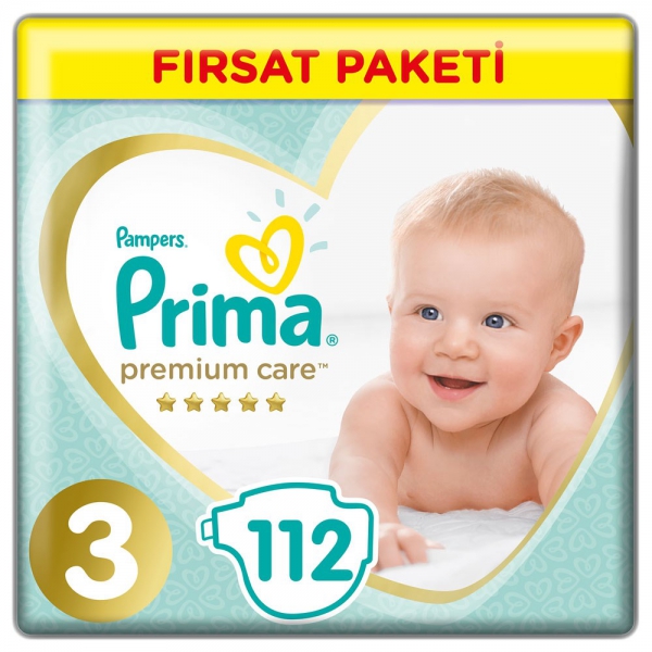 Prima Premium Care Bebek Bezi 3 Beden Midi 5-9 Kg 112li Süper Fırsat Paketi