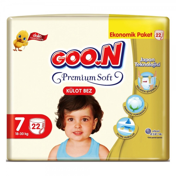 Goon Premium Külot Bebek Bezi 7 Beden 18-30 Kg 22li Jumbo Paket