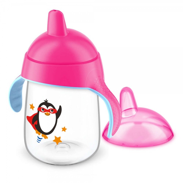 Philips Avent SCF755/07 Penguen Damlatmaz Alıştırma Bardağı Pembe 18 Ay + 12 oz/340 ml