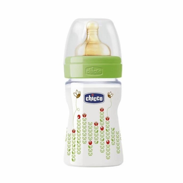 Chicco Well Being Kauçuk Emzikli PP Biberon 150 ml Akış Ayarlı Unisex