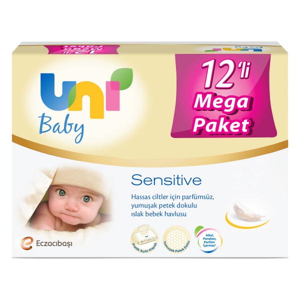  Uni Baby Sensitive Islak Havlu 12'li