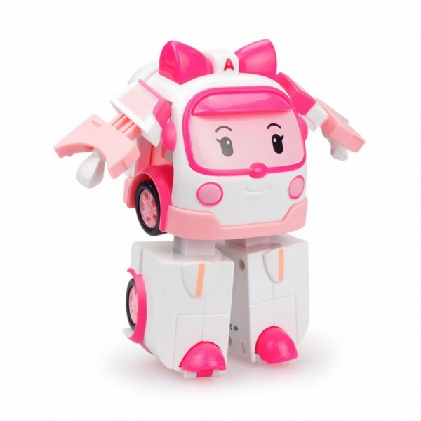 Robocar Poli Işıklı Transformers Robot Figür Amber