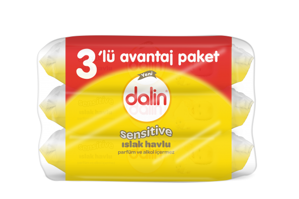 Dalin Sensitive Islak Havlu 52 Yaprak 3'lü Paket