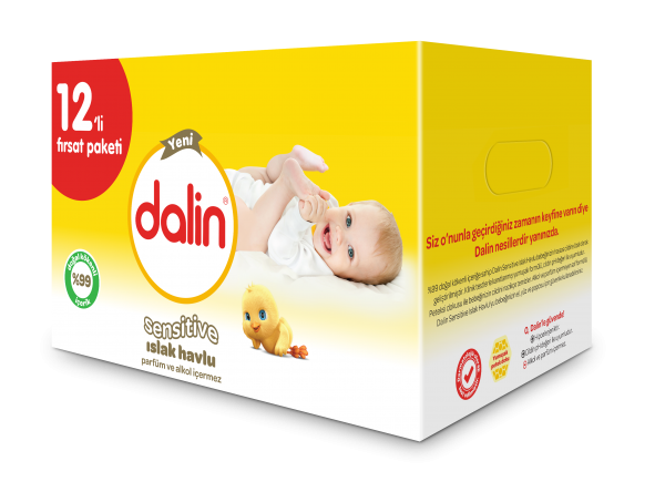 Dalin Sensitive Islak Havlu 52 Yaprak 12'li Paket