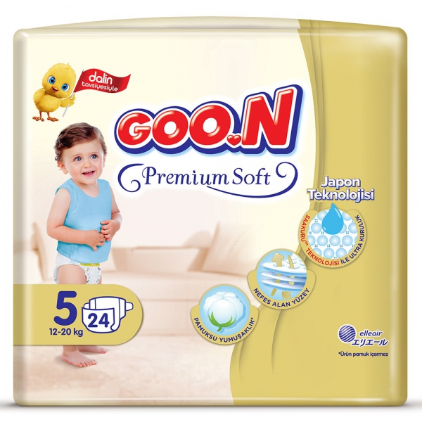 Goon Premium Bebek Bezi 5 Beden 12-17 Kg 24lü Jumbo Paket