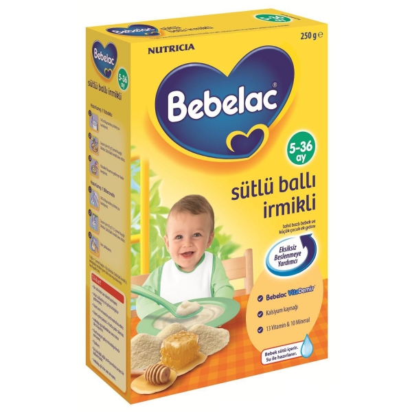 Bebelac Gold Sütlü Ballı İrmikli 250 Gr. 5m+