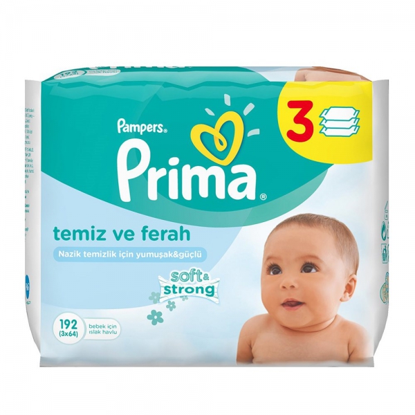 Prima Pampers Islak Mendil 3x64lü