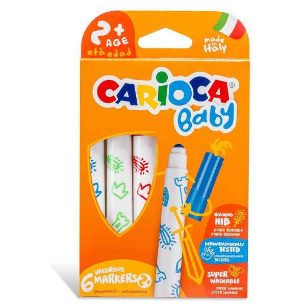 Carioca Baby Jumbo Yıkanabilir Keçeli Boya Kalemi 6lı