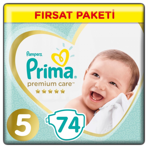 Prima Premium Care Bebek Bezi 5 Beden Junior 11-16 Kg 74lü Süper Fırsat Paketi