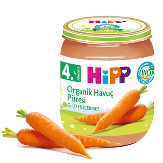 Hipp Organik Havuç Püresi 125 gr 4m+