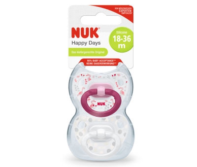 Nuk Happy Days Silikon Emzik (18-36 Ay) (2li Kutu)