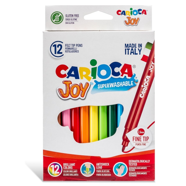 Carioca Joy Yıkanabilir Keçeli Boya Kalemi 12li