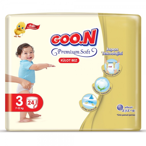 Goon Premium Külot Bebek Bezi 3 Beden 7-12 Kg 24lü Eko Paket