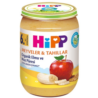 Hipp Organik Elma ve Muz Püresi 190 gr 4m+