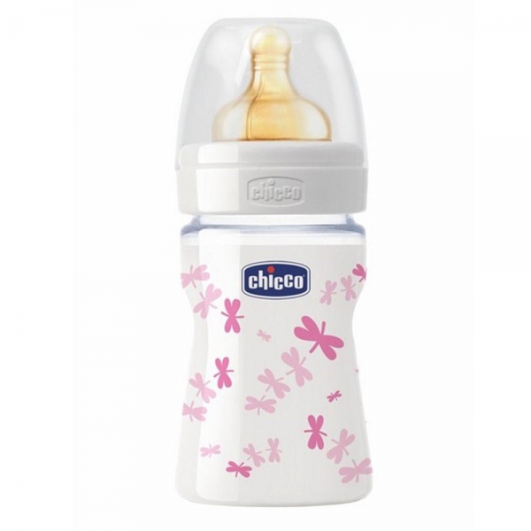 Chicco Kauçuk Emzikli Cam Biberon 150 ml 0+ Ay