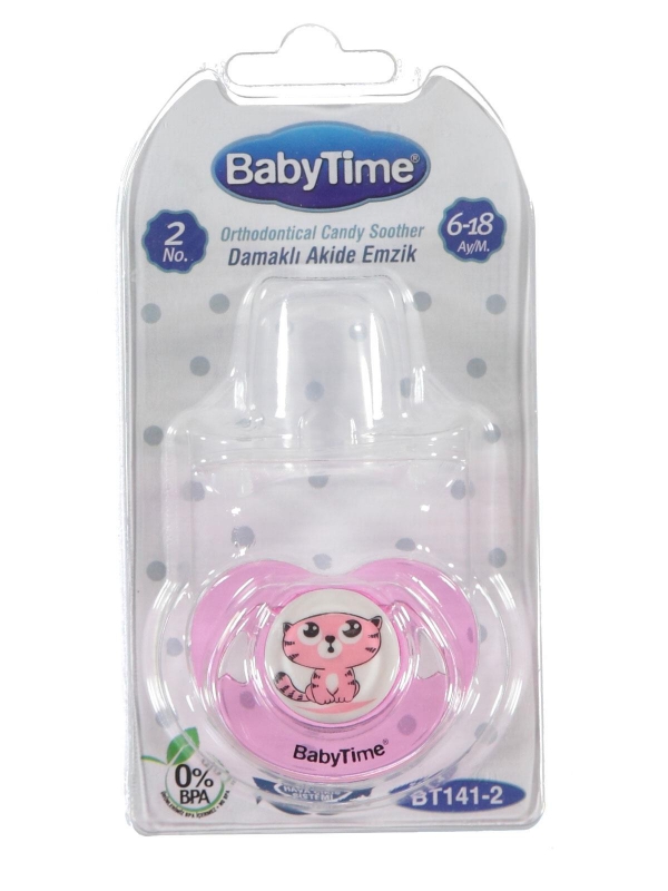 BabyTime Damaklı Silikon Akide Gövdeli Emzik 6-18 Ay 