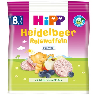 Hipp Organik Pirinçli Yabanmersinli Bebek Gofreti 30 gr