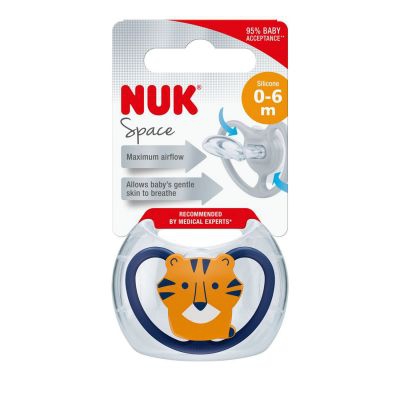 Nuk Space Silikon Emzik (0-6 Ay) (Tekli Kutu)