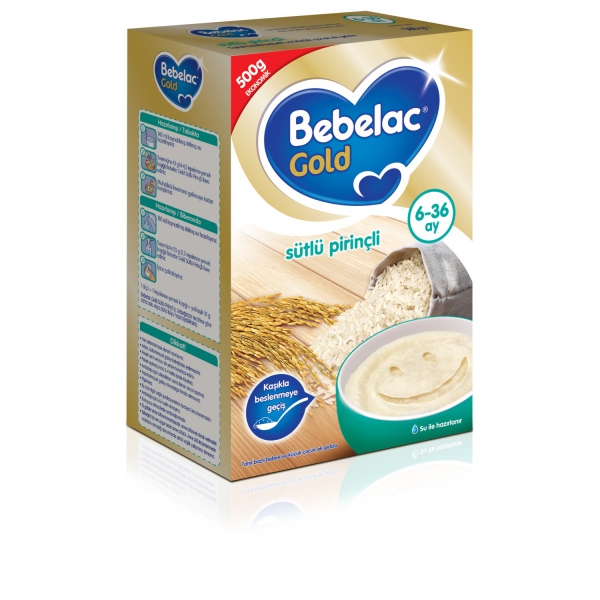 Bebelac Gold Kaşık Maması Sütlü Meyveli Pirinçli 500 Gr. 6m+