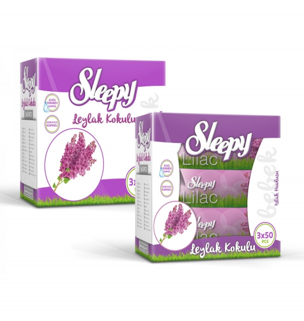 Sleepy Islak Mendil 3x50li Leylak