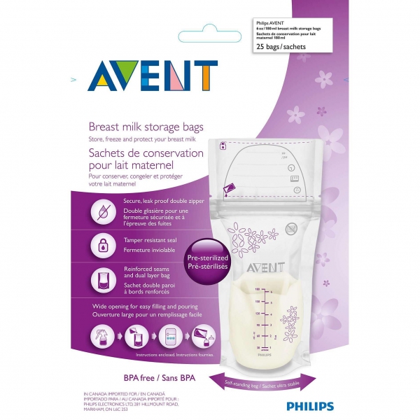 Philips Avent SCF603/25 Anne Sütü Saklama Poşetleri 25x180 ml