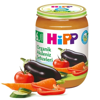 Hipp Organik Akdeniz Sebzeleri 190 gr 4m+