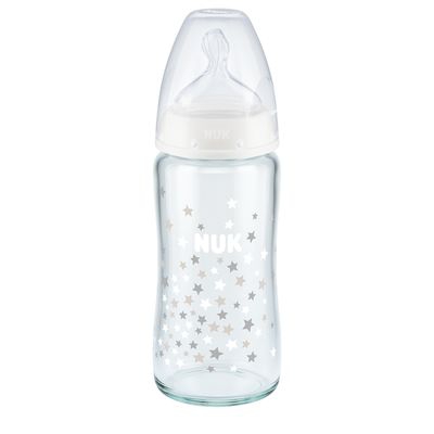 Nuk First Choice+ Cam Biberon 240ml (0-6 Ay, Orta Delik)