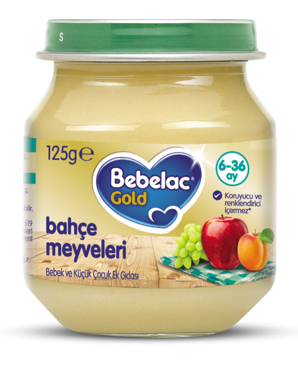 Bebelac Gold Kavanoz Bahçe Meyveleri 125 GR. 6m+