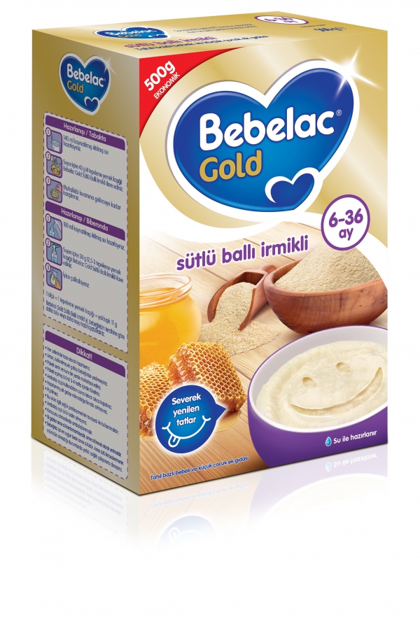 Bebelac Gold Kaşık Maması Sütlü Ballı İrmikli 500 Gr. 6m+