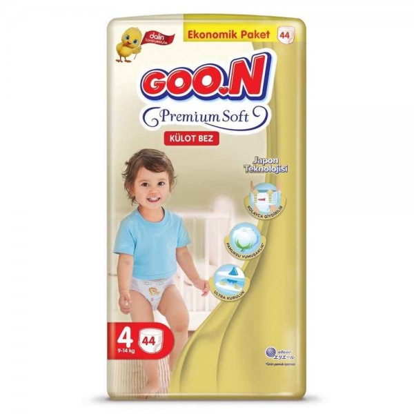 Goon Premium Külot Bebek Bezi 4 Beden 9-14 Kg 44lü Jumbo Paket