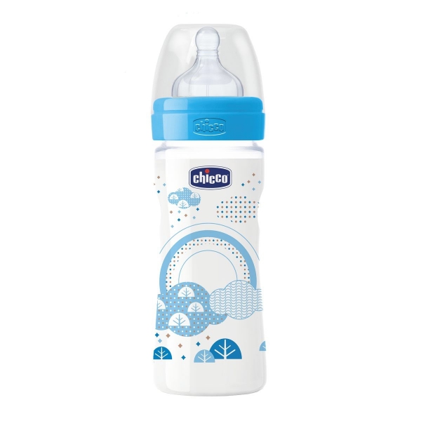 Chicco Well Being Silikon Emzikli PP Biberon 250 ml Akış Ayarlı 