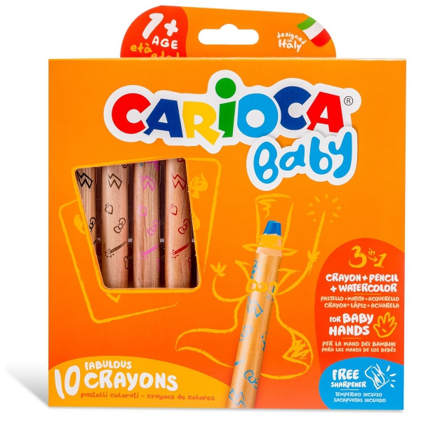 Carioca Baby Jumbo Ahşap Gövdeli Boya Kalemi 10lu