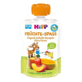 Hipp Organik Şeftalili ve Mangolu Meyve Püresi 90 gr