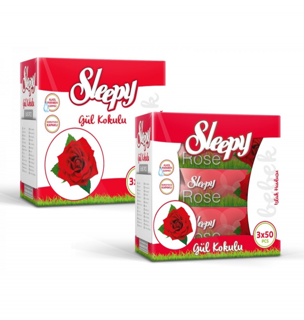 Sleepy Islak Mendil 3x50li Gül