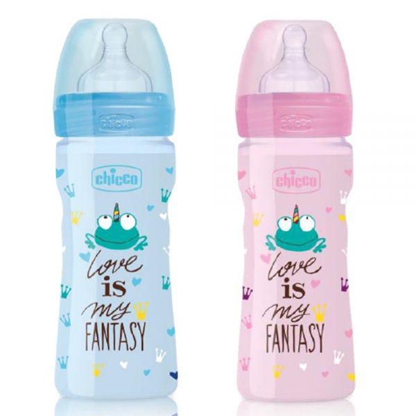 Chicco Wellbeing Fantastic Love Silikon Emzikli PP Biberon 2+ Ay 250 ml