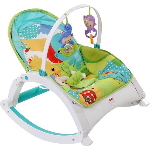 Fisher Price Yağmur Ormanı Portatif Ana Kucağı ve Sallanan Sandalye (Yeni) Yeşil