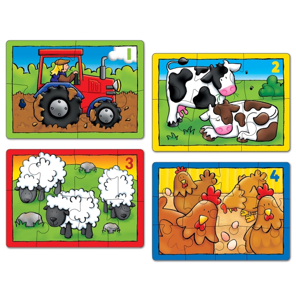 Orchard Toys Çiftlik 4 Puzzle Bir Arada 3 Yaş+