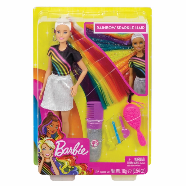 Barbie Gökkuşağı Renkli Saçlar Bebeği